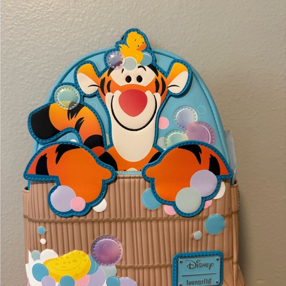 Loungefly Handbags - Loungefly Tigger Bubble Bath Backpack - Orange, Blue, Brown